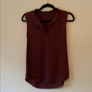 Silk sleeveless blouse